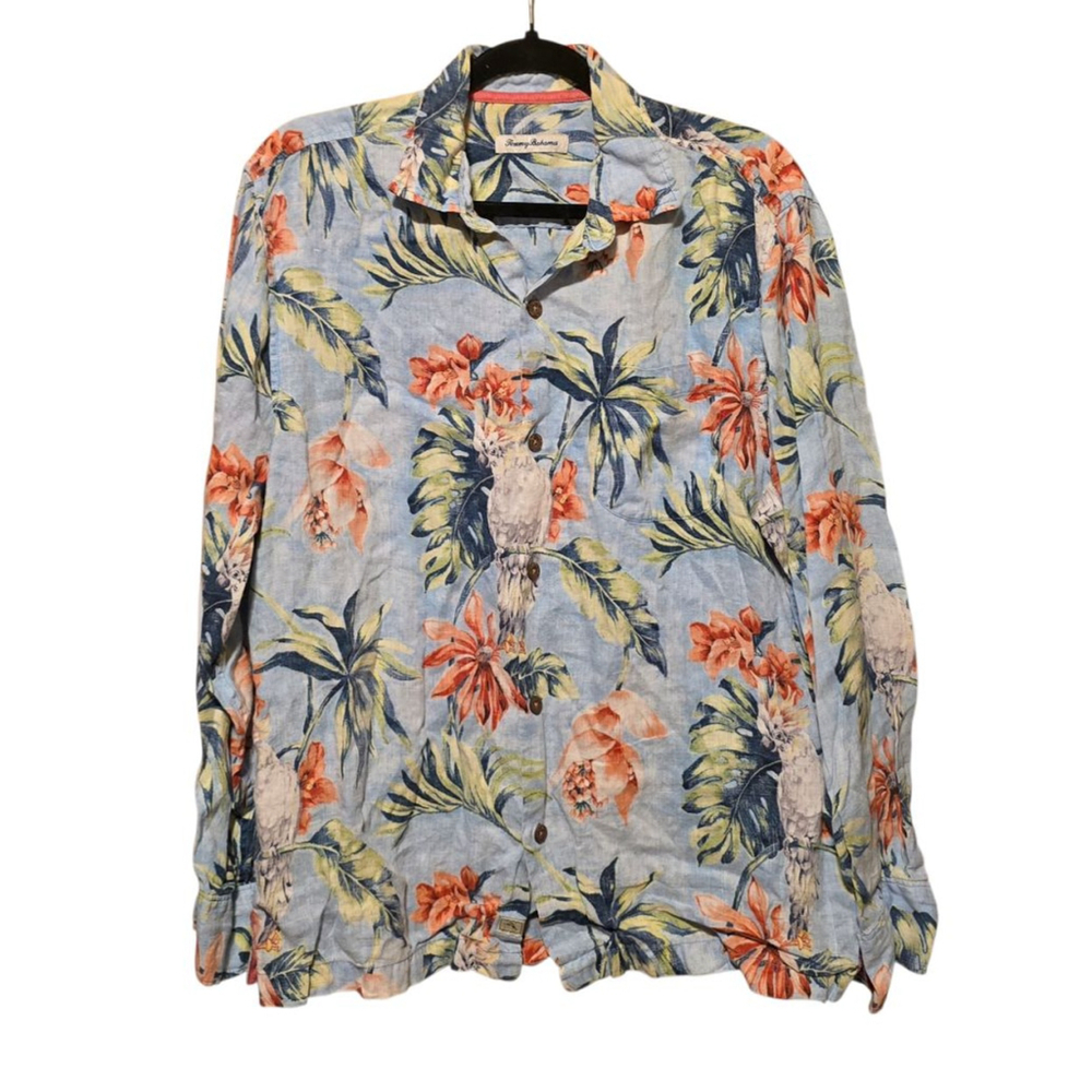 Men's Tommy Bahama Casual Button Down Shirt M Hawaiian Vacation